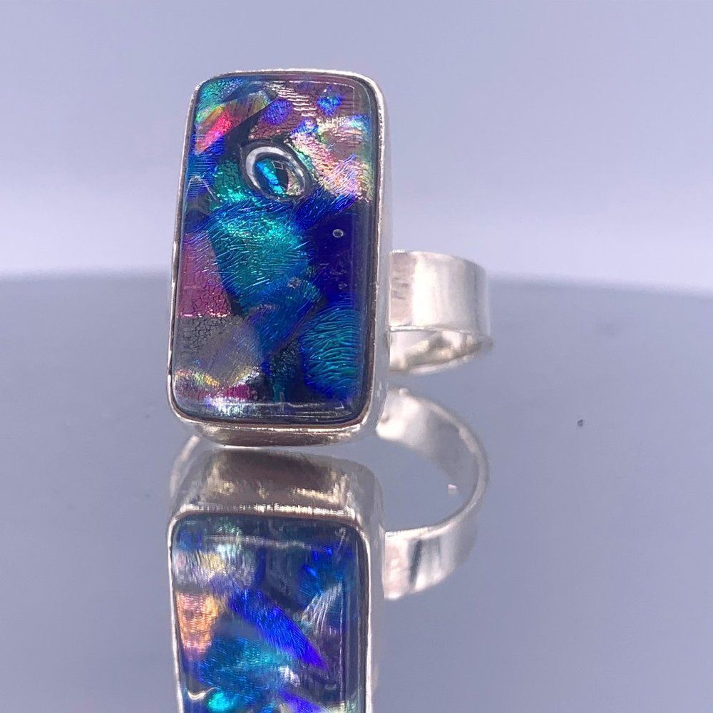 Vintage Sterling Silver Resin Ring